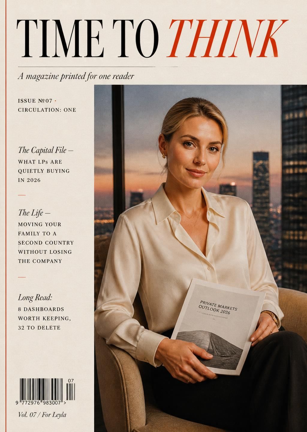 Time to Think — sample cover For Leyla